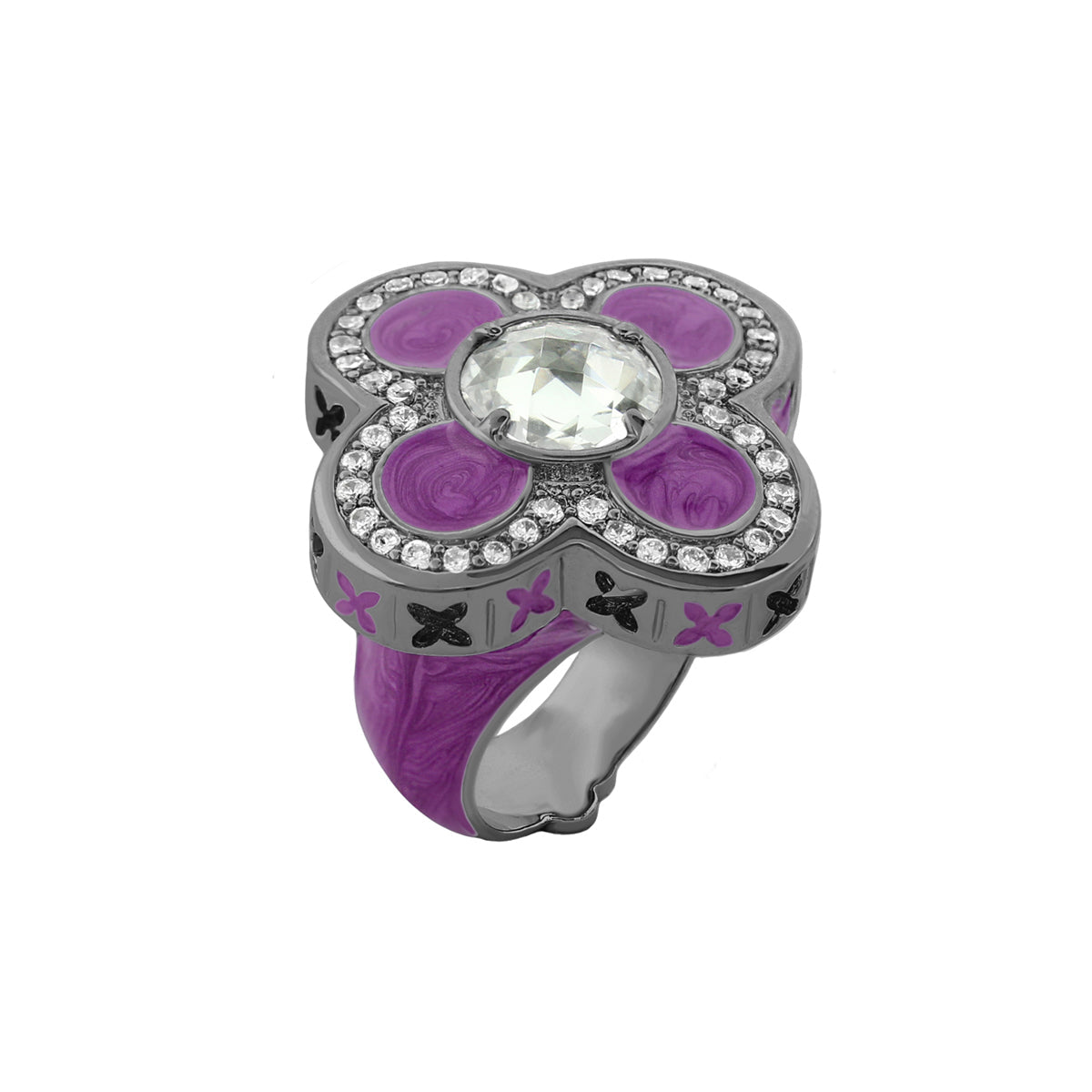 Floral Knight Cocktail Ring