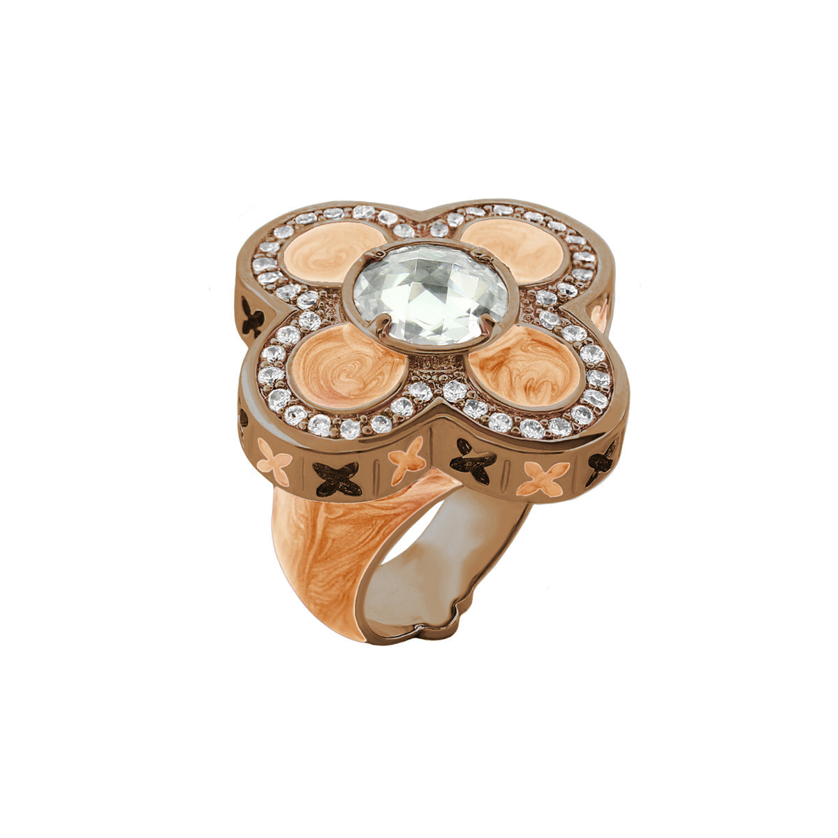 Floral Knight Cocktail Ring