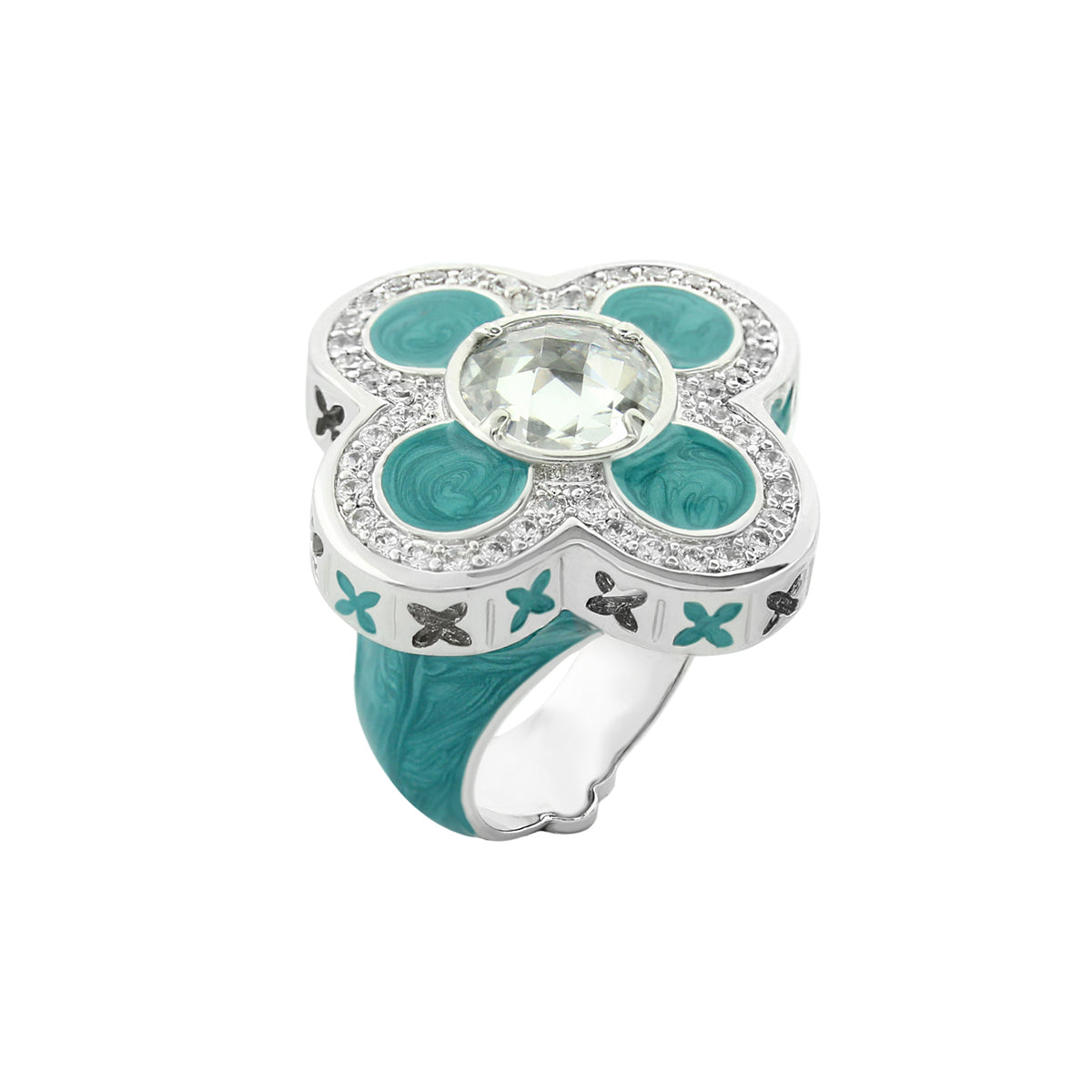 Floral Knight Cocktail Ring