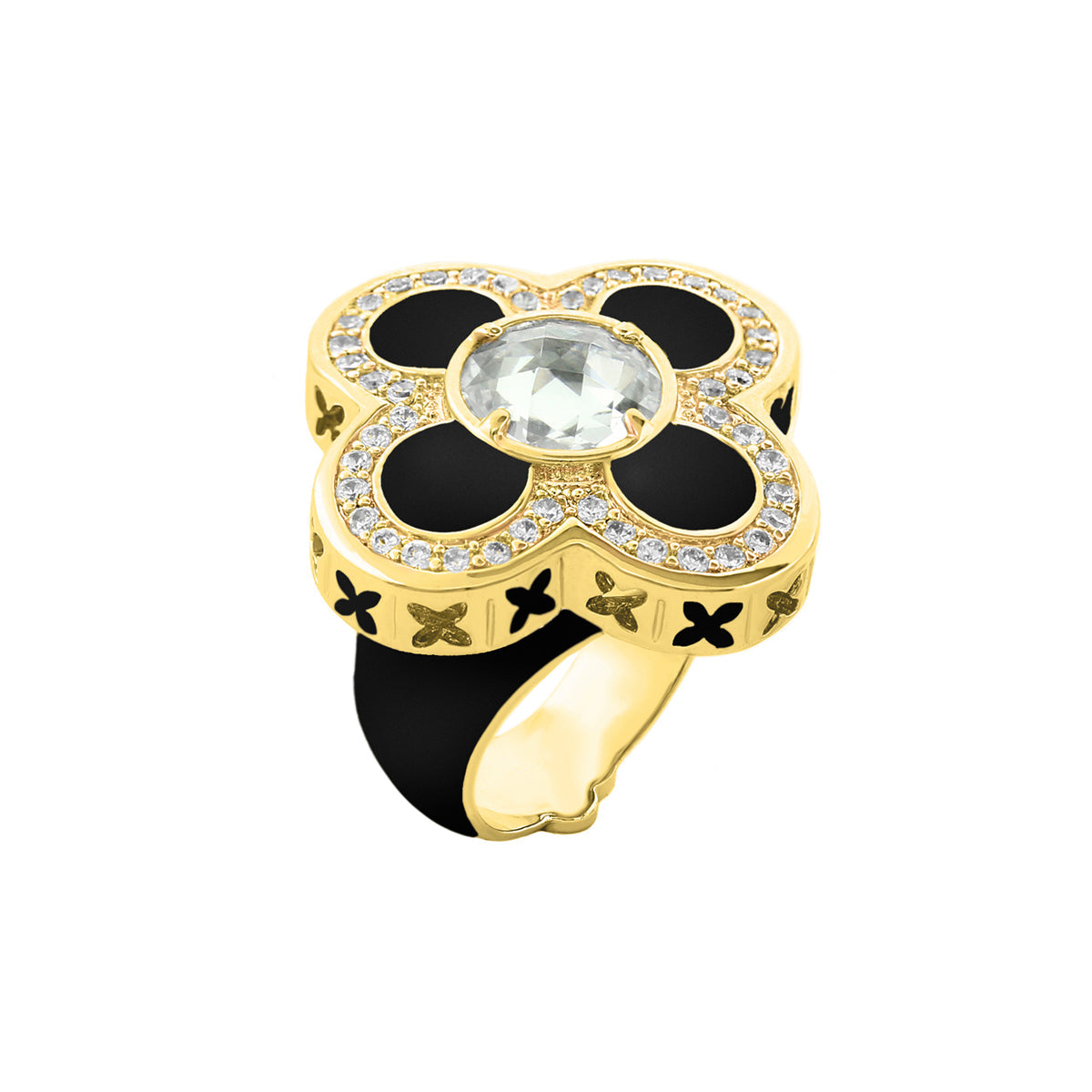 Floral Knight Cocktail Ring