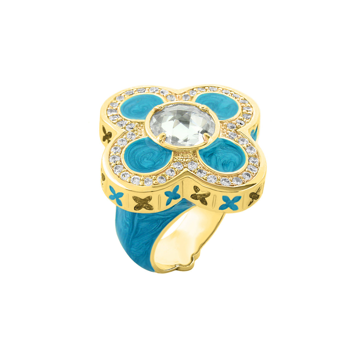 Floral Knight Cocktail Ring