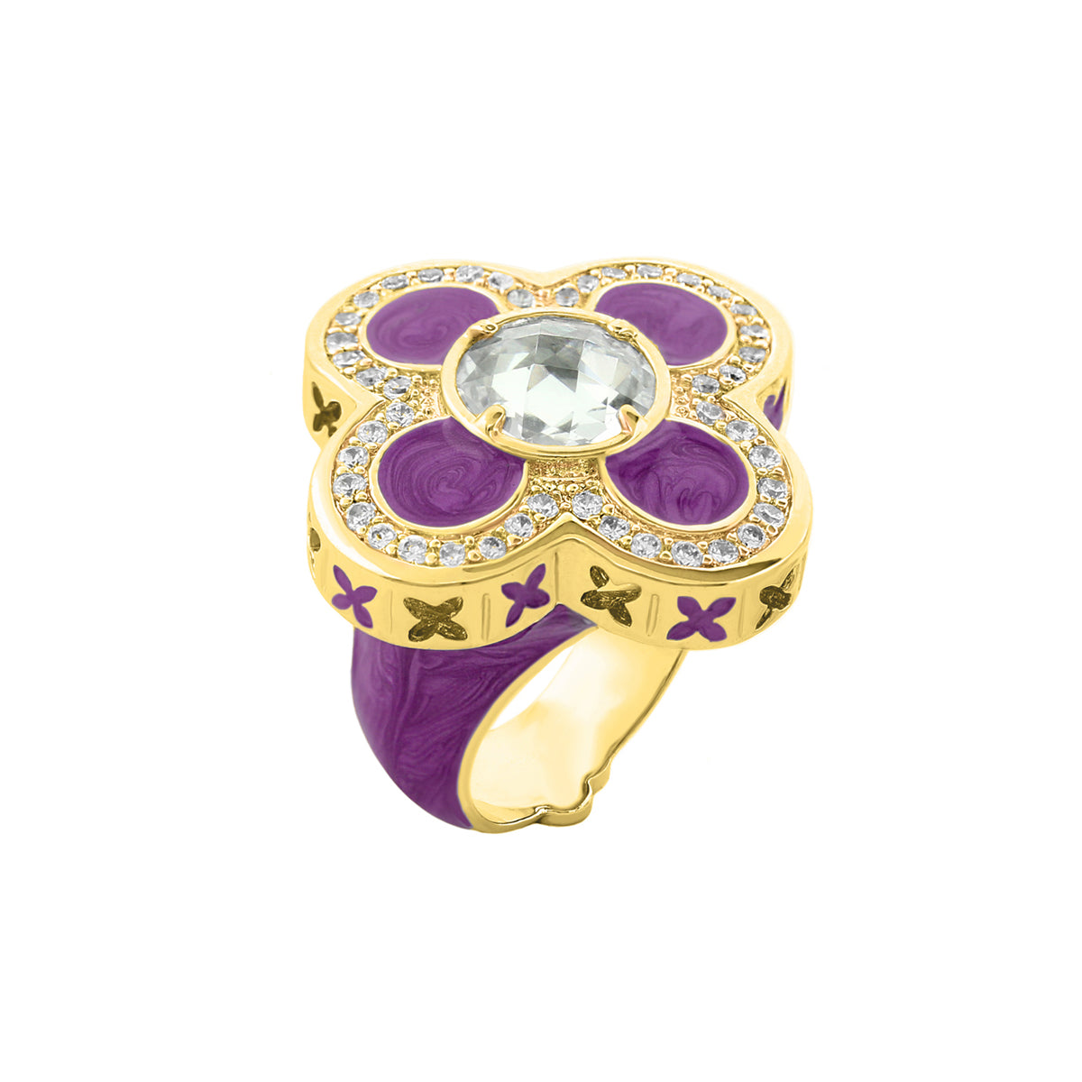 Floral Knight Cocktail Ring