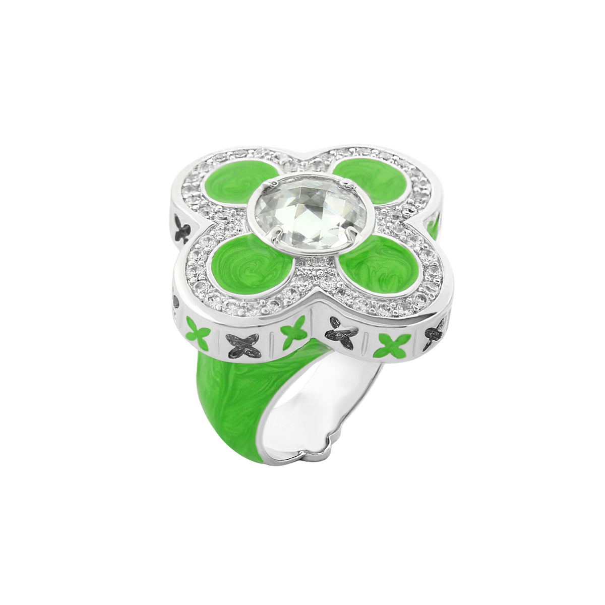 Floral Knight Cocktail Ring