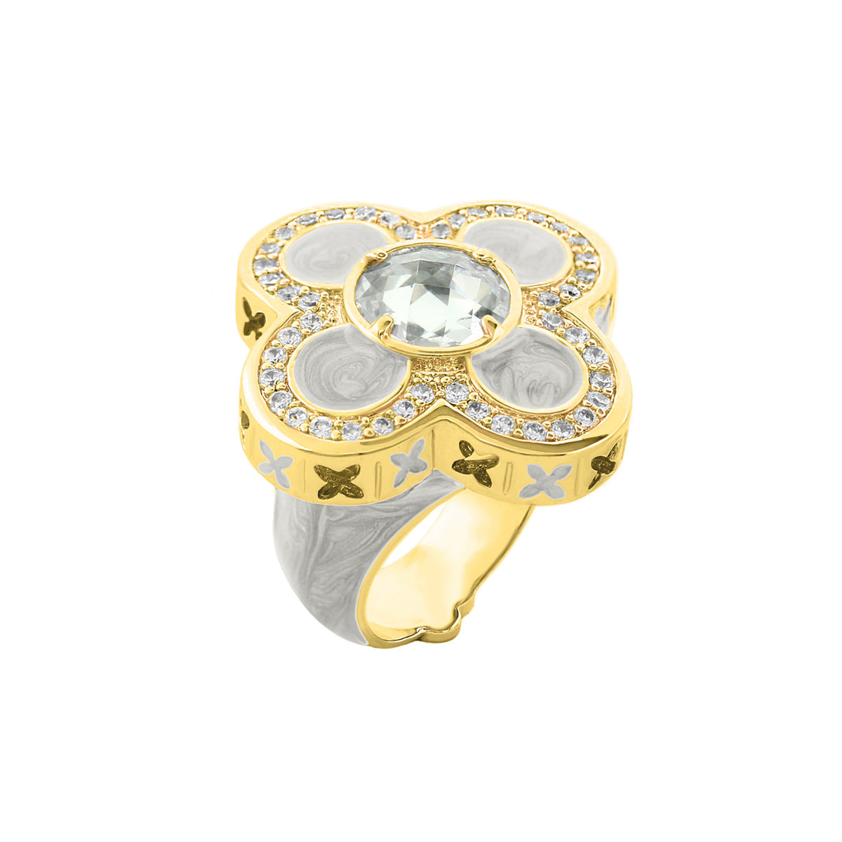 Floral Knight Cocktail Ring