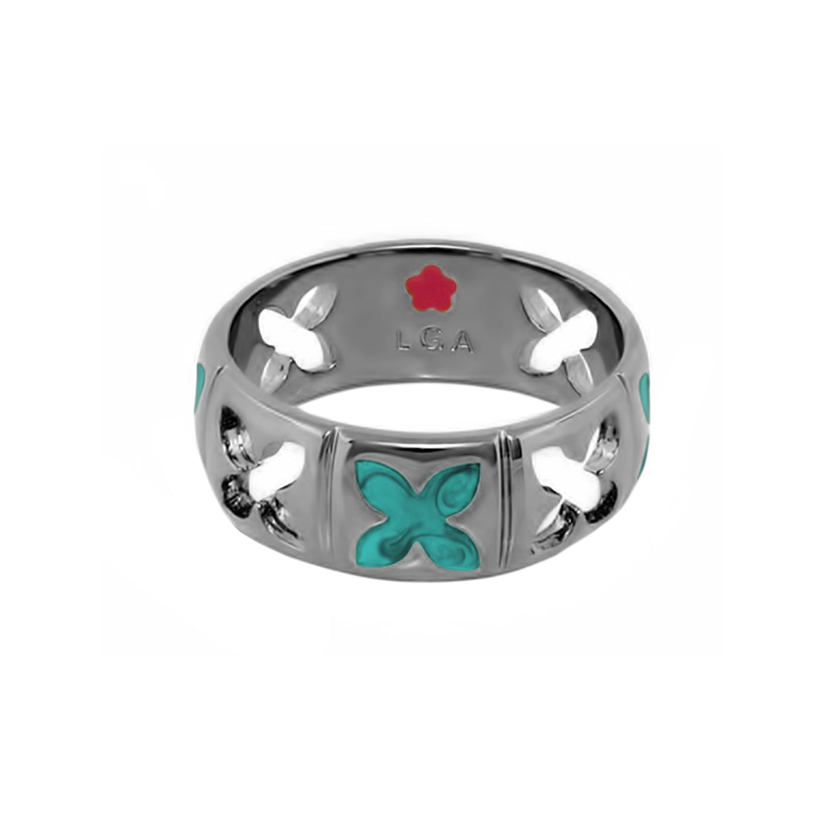 Floral Knight Band Ring