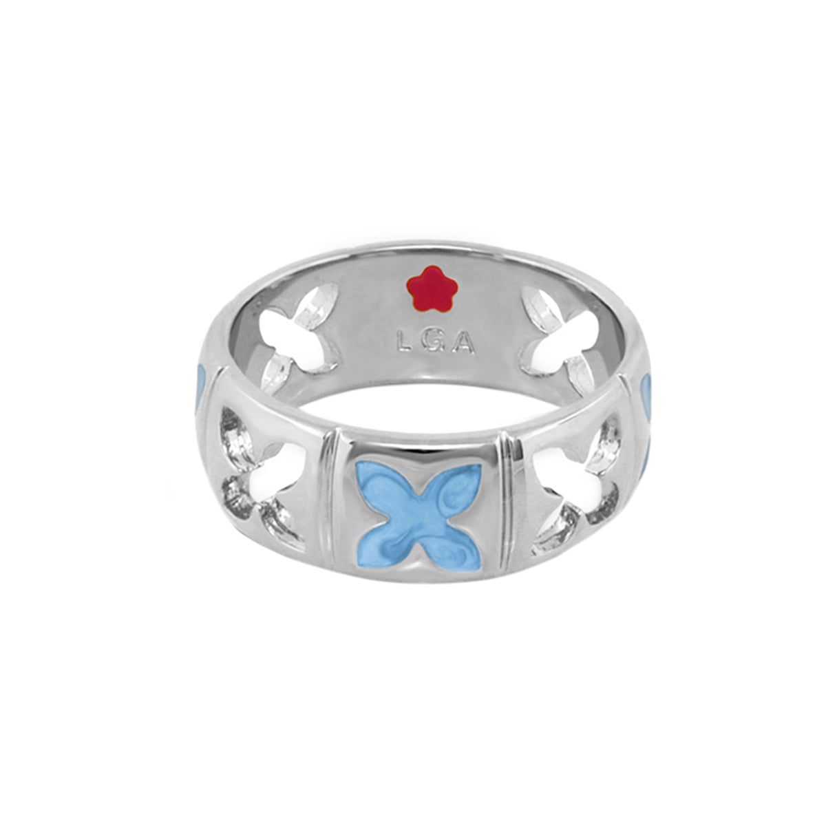 Floral Knight Band Ring