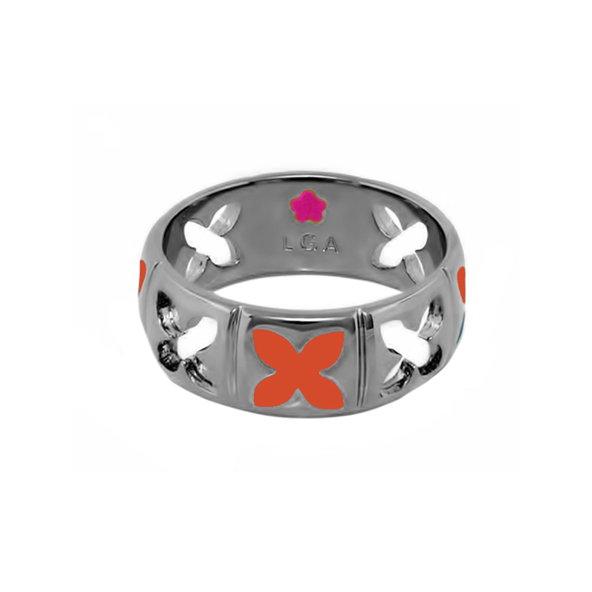 Floral Knight Band Ring
