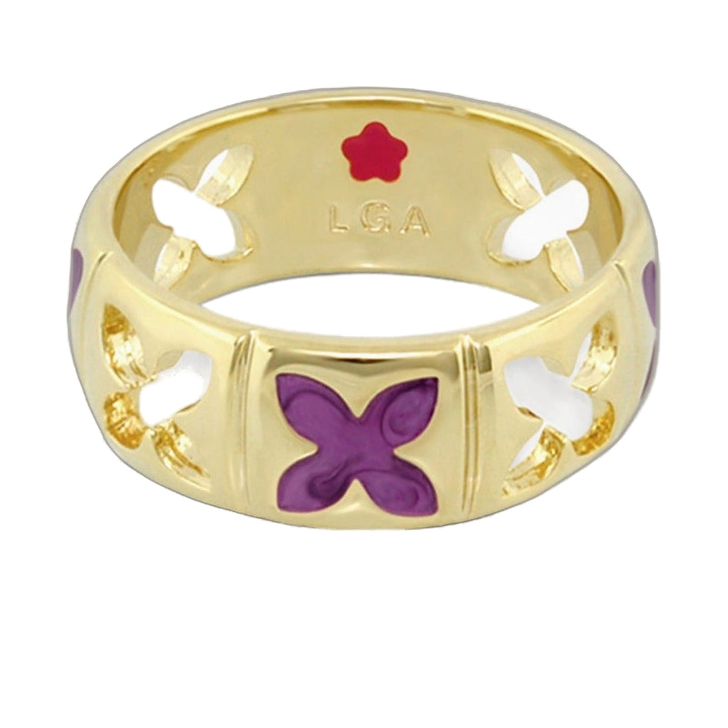 Floral Knight Band Ring