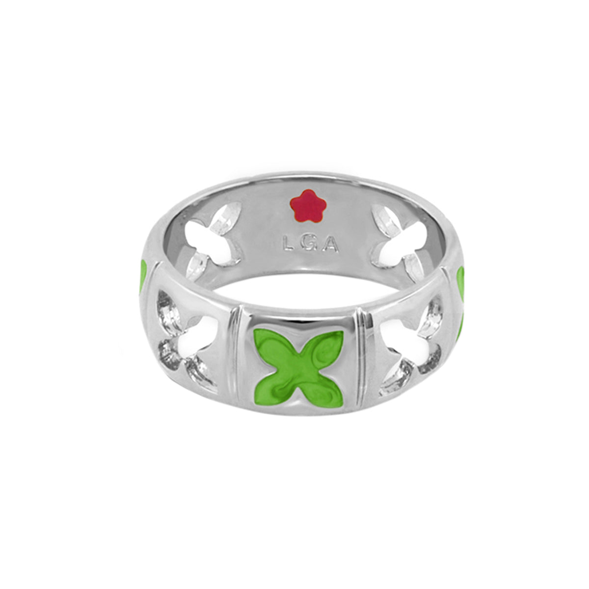 Floral Knight Band Ring