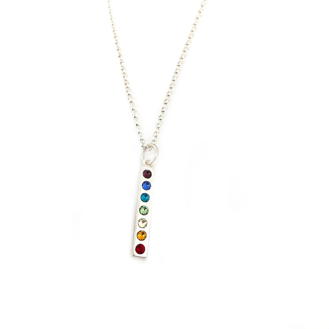 Rainbow Pride 925 Sterling Silver Charm Necklace