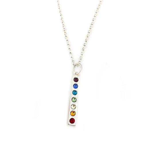 Rainbow Pride 925 Sterling Silver Charm Necklace