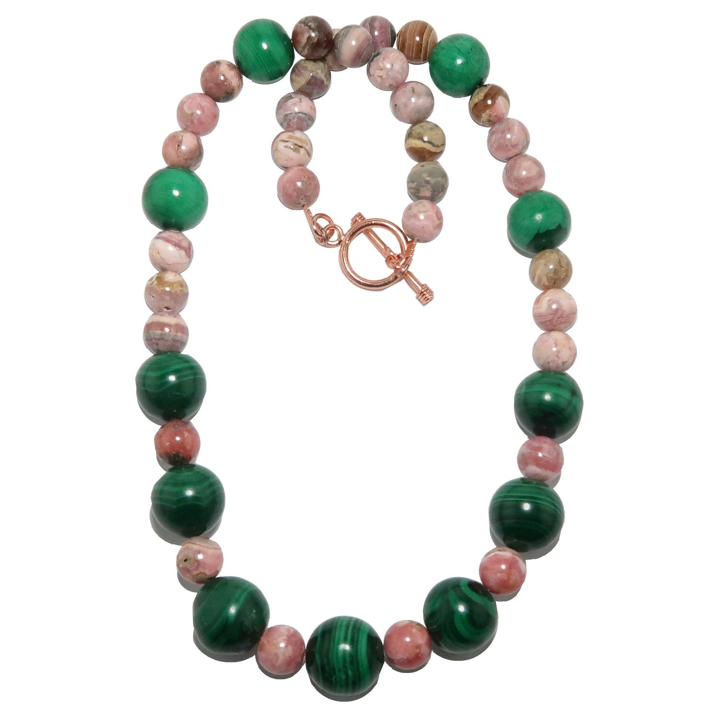 Rhodochrosite Necklace Malachite Pure Love Gems