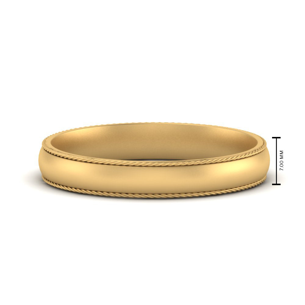 Rope Design Comfort Fit Mens Band