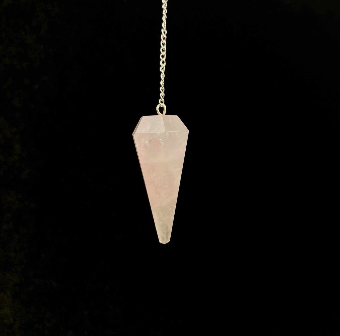 Rose Quartz Pendulum 6 sided point 1.5"