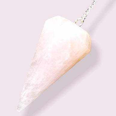 Rose Quartz Pendulum 6 sided point 1.5"