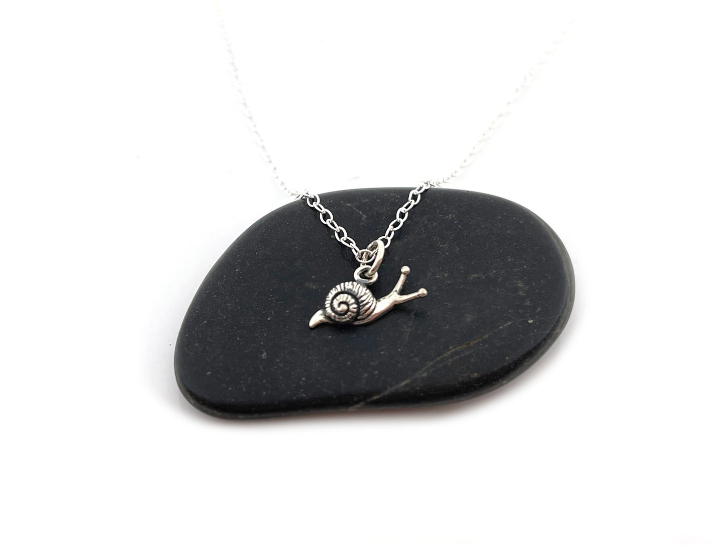 Tiny Sterling Silver Snail Necklace – Handmade Slow Living Jewelry