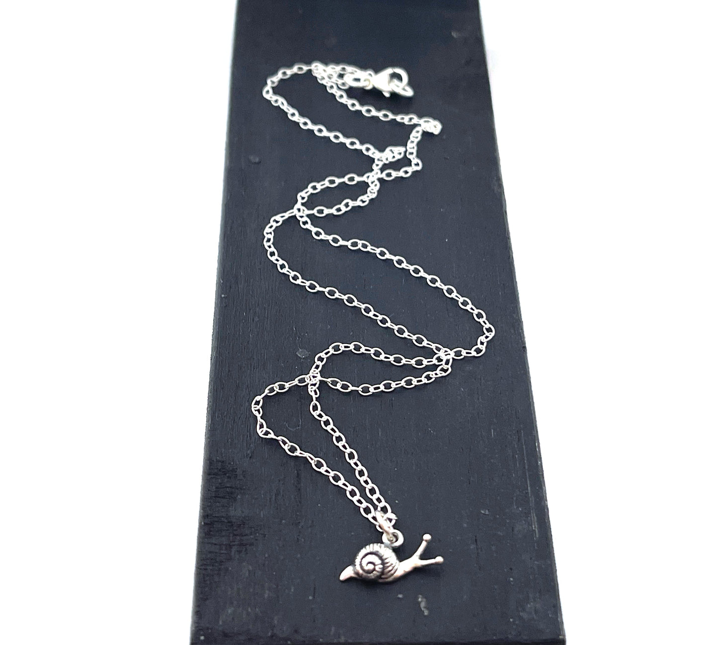 Tiny Sterling Silver Snail Necklace – Handmade Slow Living Jewelry