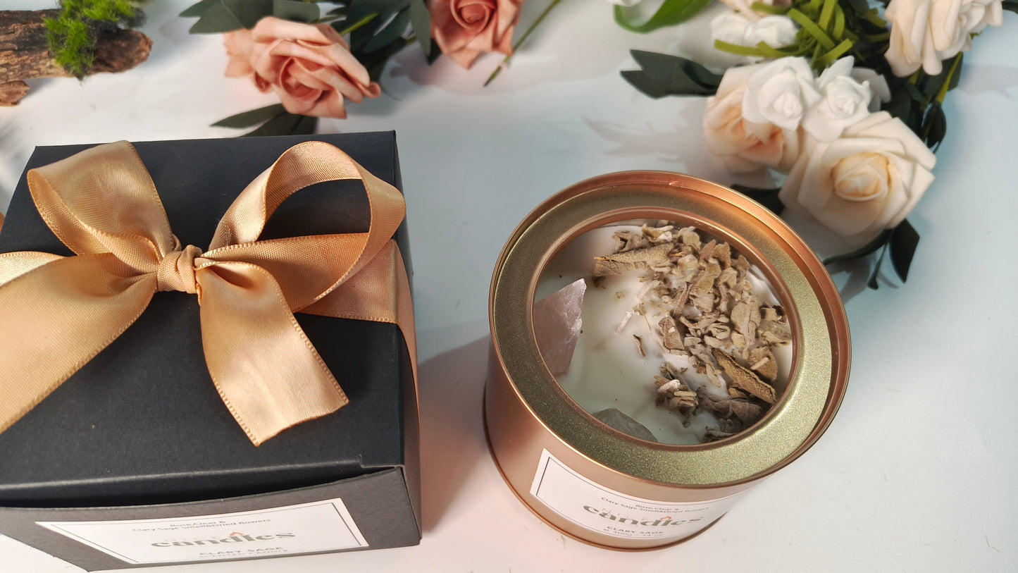 Nice Candles - Natural Essential Oils Candle with Healing Crystals