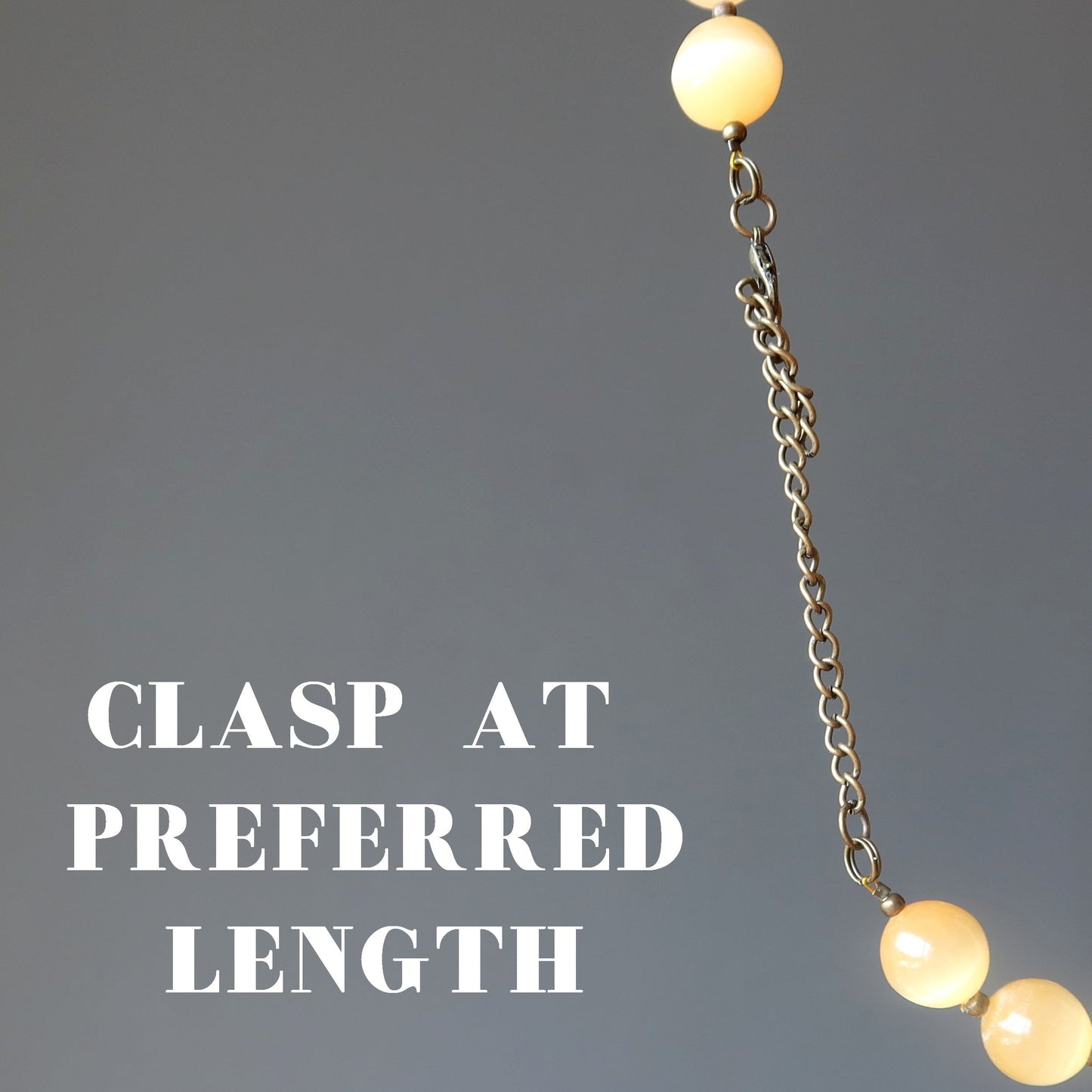 Selenite Necklace Orange Antique Beaded