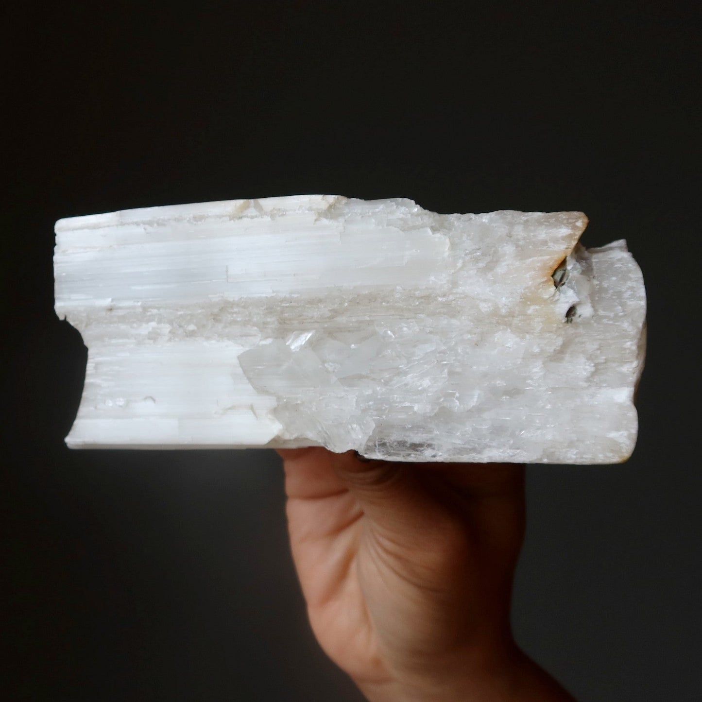 Selenite Raw Crystal Charger Hefty Log Satin Spar