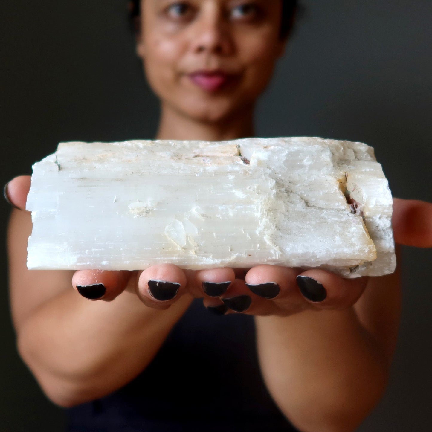 Selenite Raw Crystal Charger Hefty Log Satin Spar