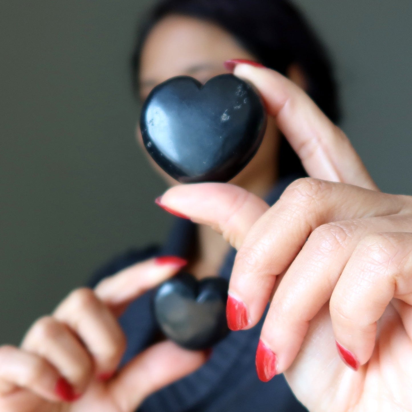 Shungite Heart of Stone Love Protection Crystal