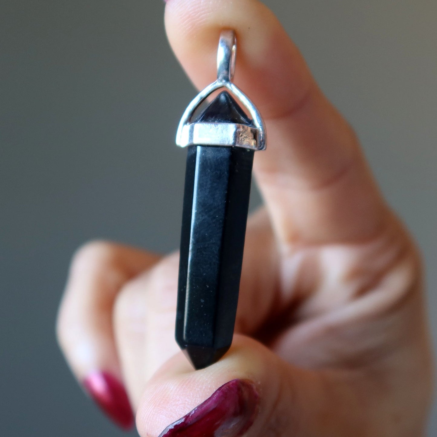 Shungite Pendant Point My Personal Guardian Silver