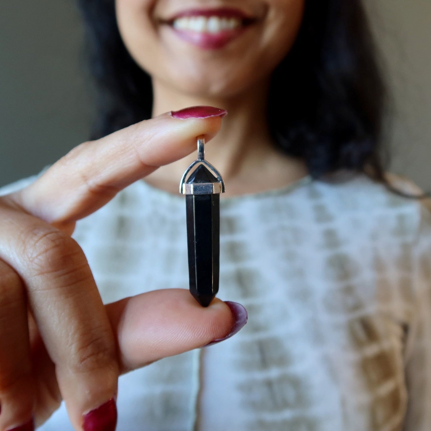 Shungite Pendant Point My Personal Guardian Silver