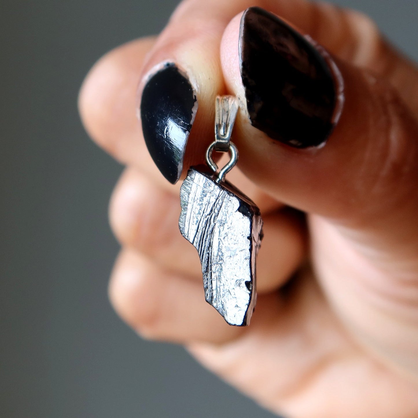 Shungite Pendant Shiny Noble Elite Stone