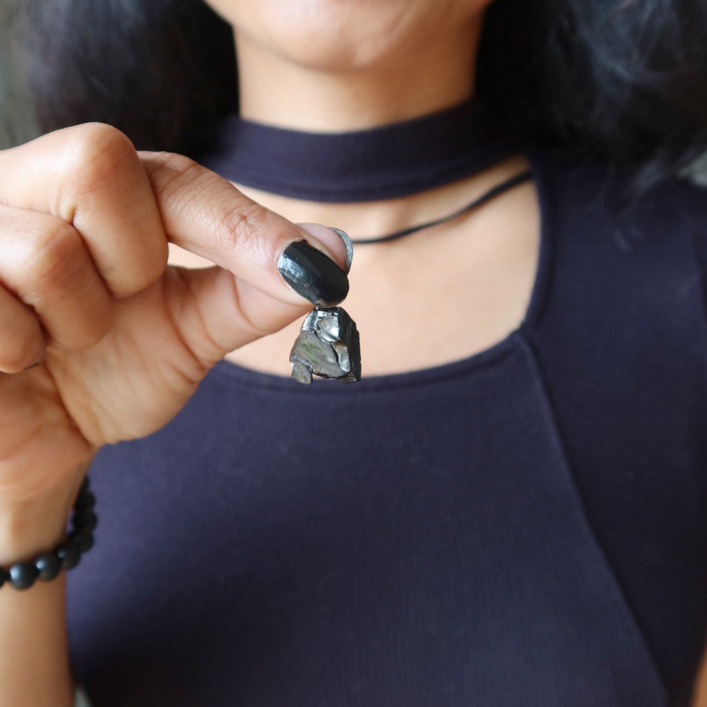 Shungite Pendant Shiny Noble Elite Stone