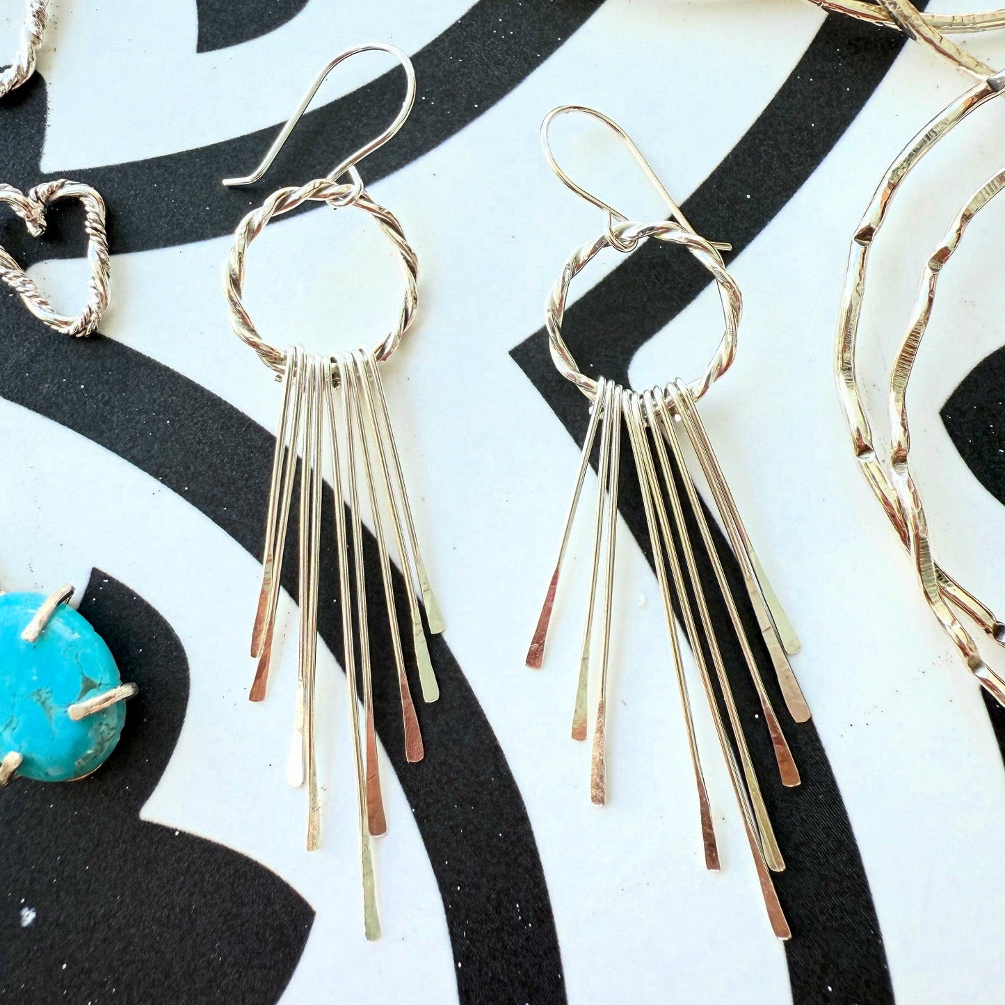 Sterling Silver Tassel Earrings