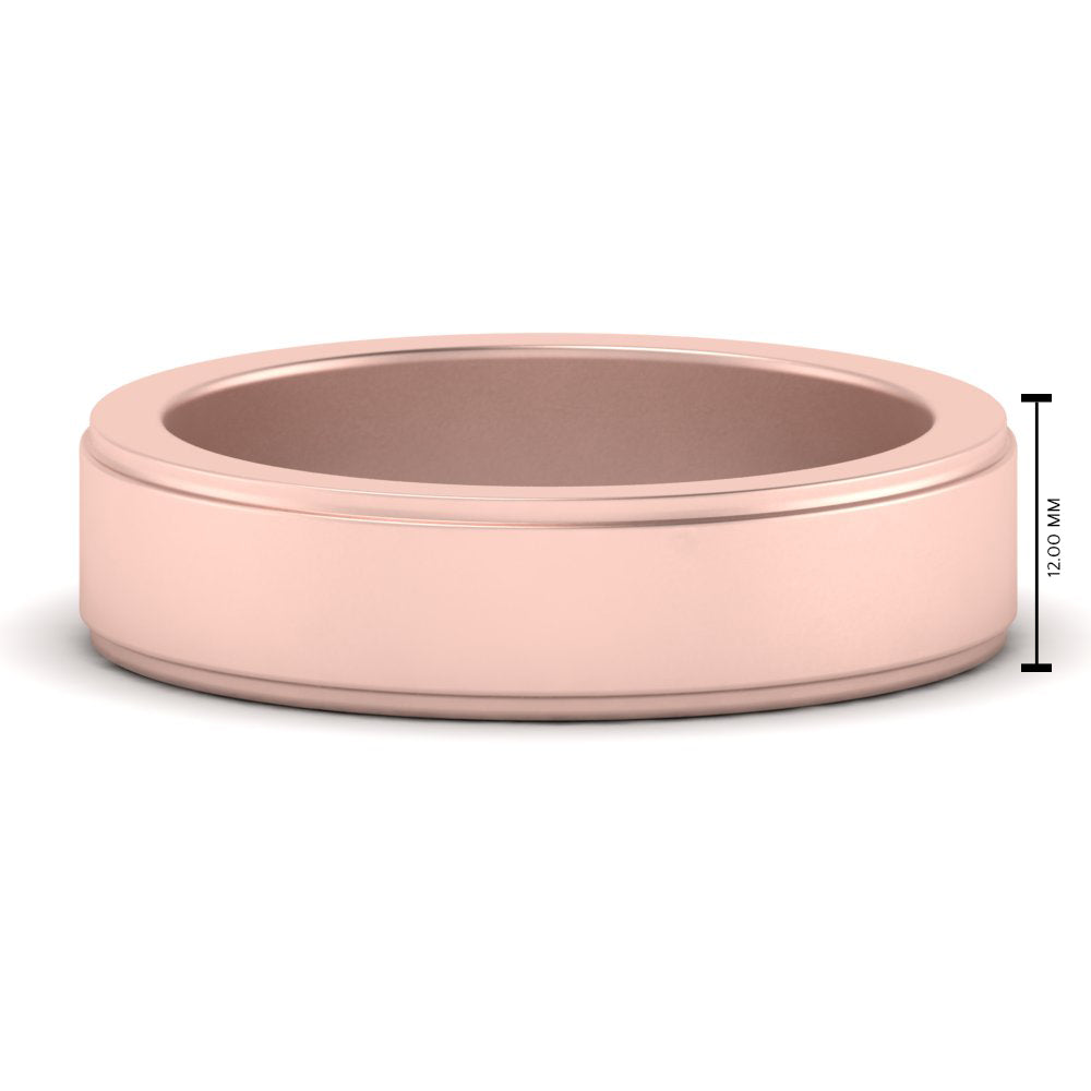 Simple Flat Wedding Band 4MM