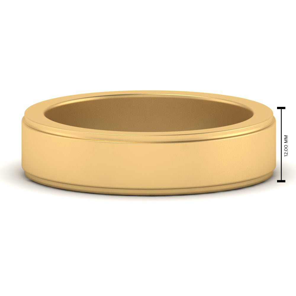 Simple Flat Wedding Band 4MM