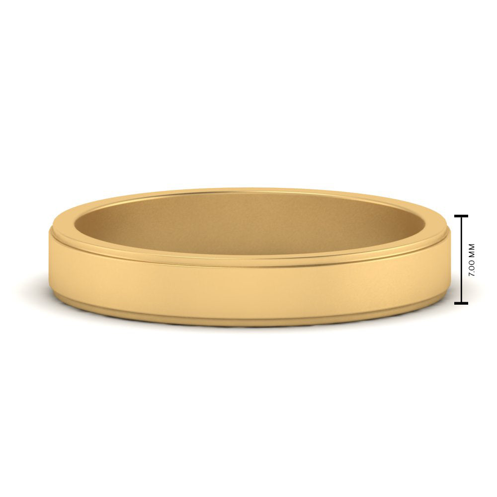 Simple Flat Wedding Band 4MM