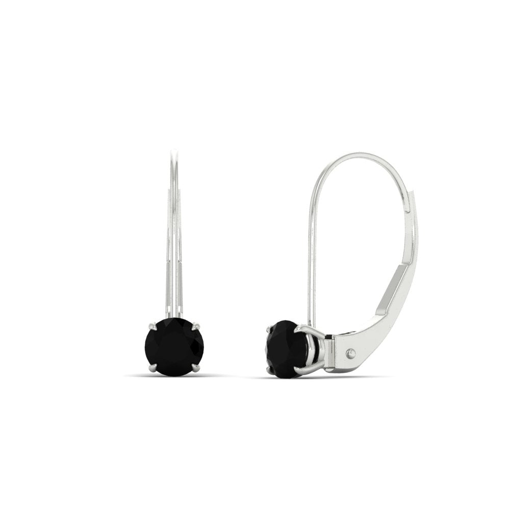 Small Round Diamond Studs Lever Back Earring