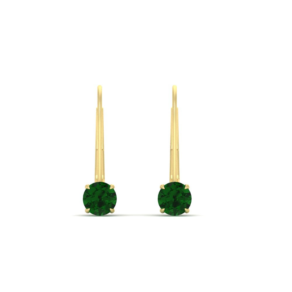 Small Round Diamond Studs Lever Back Earring
