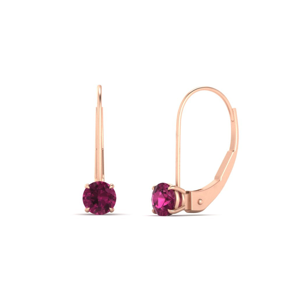 Small Round Diamond Studs Lever Back Earring