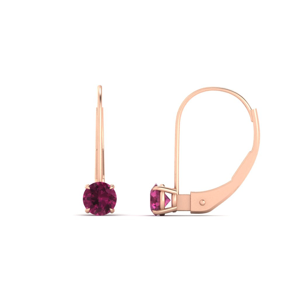 Small Round Diamond Studs Lever Back Earring