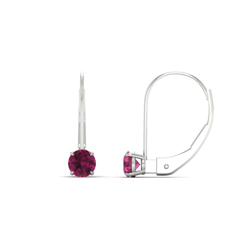 Small Round Diamond Studs Lever Back Earring