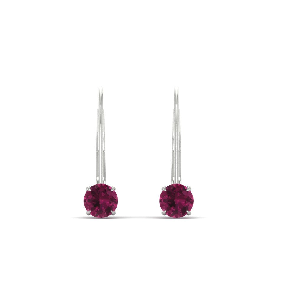 Small Round Diamond Studs Lever Back Earring