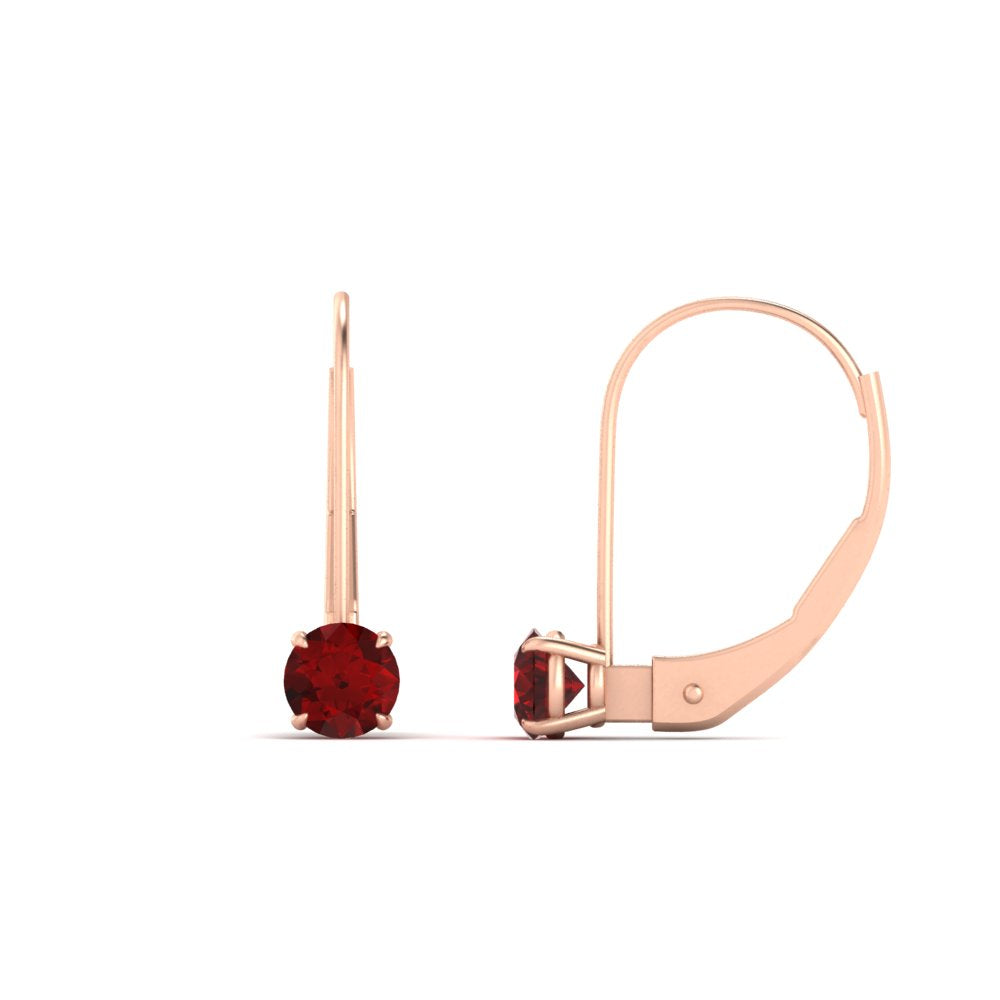 Small Round Diamond Studs Lever Back Earring