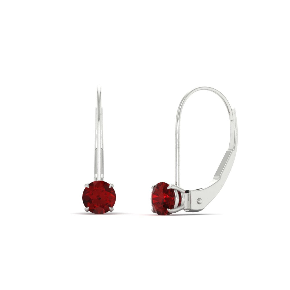 Small Round Diamond Studs Lever Back Earring
