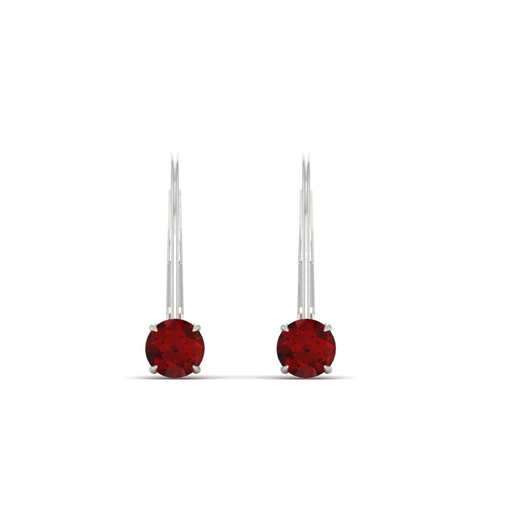 Small Round Diamond Studs Lever Back Earring