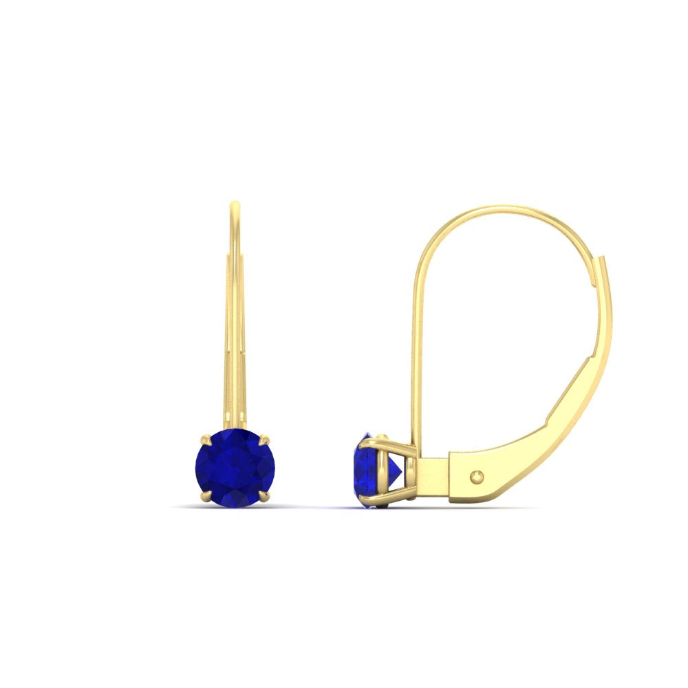 Small Round Diamond Studs Lever Back Earring