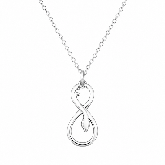 Infinity Snake Necklace - Sterling Silver Jewelry