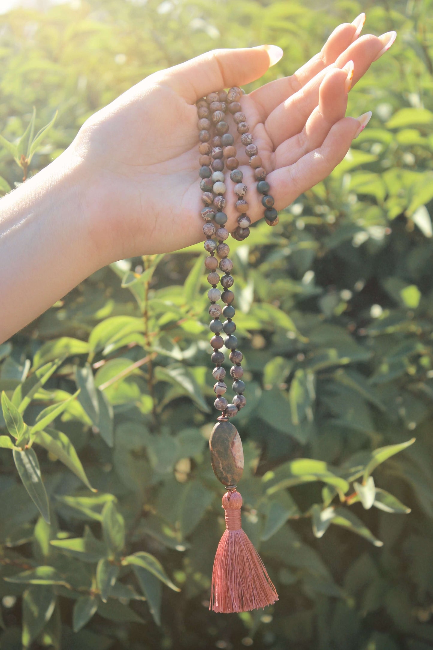 Desert Beauty Meditation Mala – 108 Beads of Sonora & Red Creek Jasper
