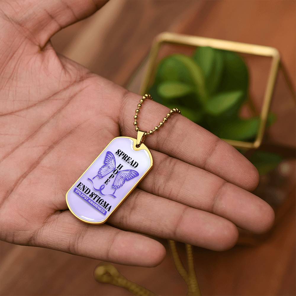 Spread Hope End Stigma Dog Tag Necklace