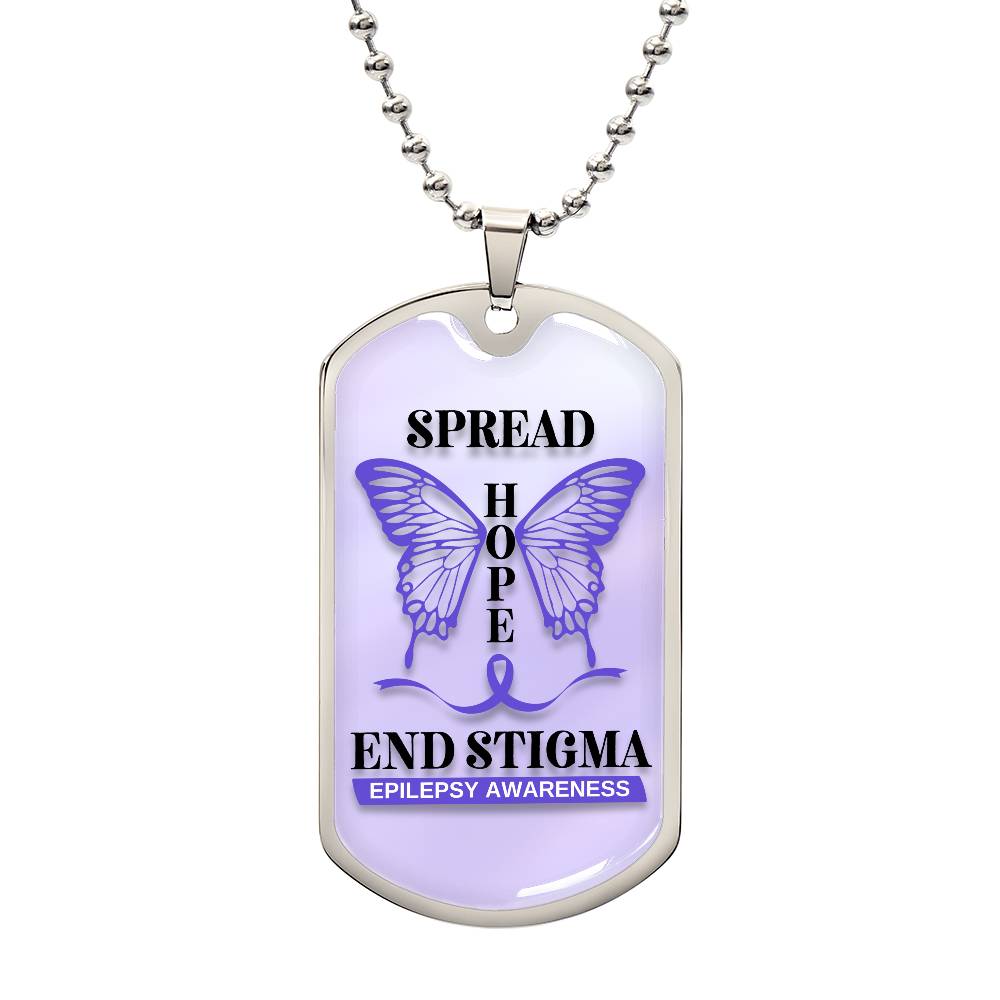 Spread Hope End Stigma Dog Tag Necklace