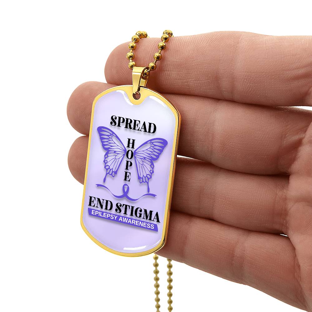 Spread Hope End Stigma Dog Tag Necklace