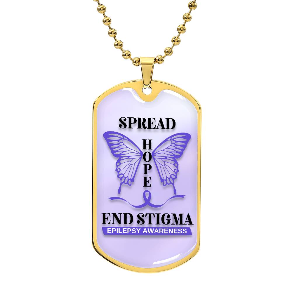Spread Hope End Stigma Dog Tag Necklace